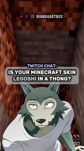 My twitch chat asked about my minecraft skin. So what, if it’s legoshi from beastars?! #furry #furrytiktok #furries #vtuber #vtuberclips