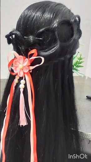 ''Easy simple open hairstyles tutorial for girls'' #shorts #diyhairstyle #hairstyle