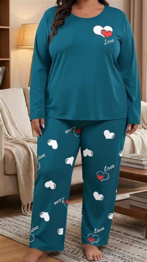 Cozy Plus Size Pajamas for Valentine's Day