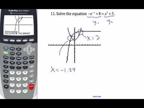 IB Math - Solving Equations with GDC