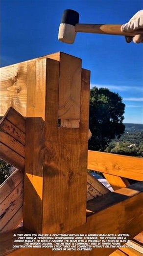 Traditional Wooden Joint Technique | Strong Timber Frame Assembly.