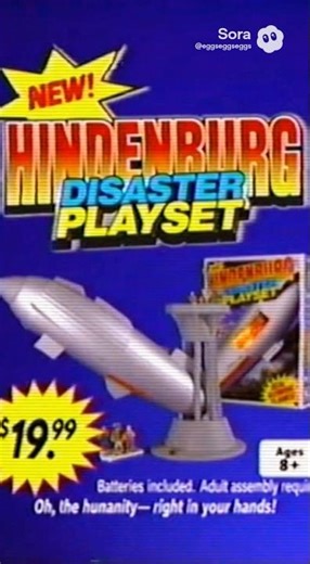 Hindenburg Disaster Playset #hindenburg #disaster #1980s #80stoys #zeppelin #blimp