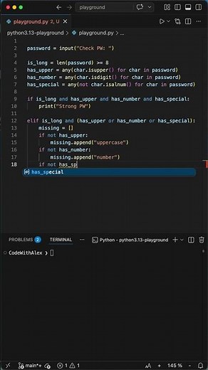 ALL and ANY explained on a Password Strength Checker
