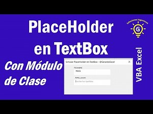 PlaceHolder in TextBox with Class Module in VBA Excel