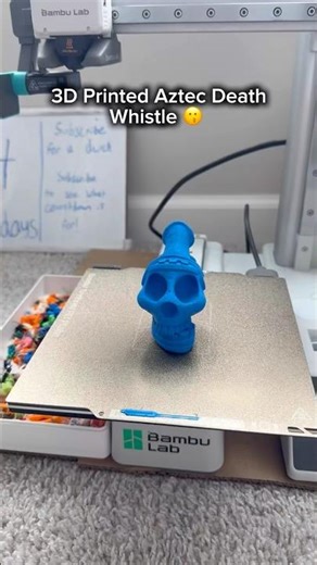 3D Printed Aztec Death Whistle 💀 #3dprinting #3dprinterupgrade #3dprintingmachine #3dprinted #3d