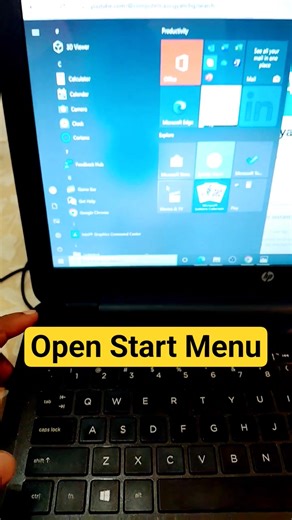 How to Open Start Menu shortcut Key #shortsreels #WindowsTips #computer | Computerbasicgyan