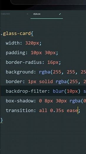Blur Effect in CSS | Glass Effect CSS #css #html #webdesign