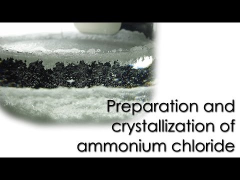 Preparation and crystallization of Ammonium Chloride