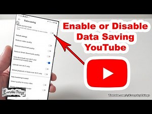 How to Enable or Disable Data Saving on YouTube