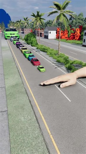 Colorful small to giant cars vs slap #slap #animation #viral #foryou #fyp