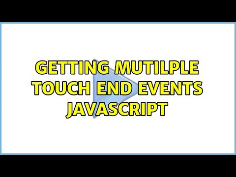Getting mutilple touch end events javascript