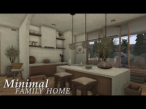 Bloxburg: Minimal Family Home | Interior Speedbuild | Roblox Bloxburg