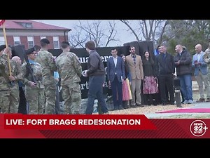 Full ceremony: Fort Bragg reinstated to its original name