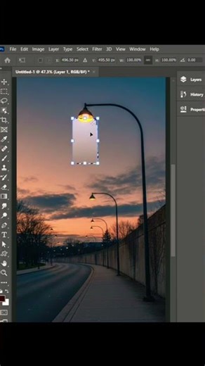 Photoshop Light Beam Effect | Street Light Editing