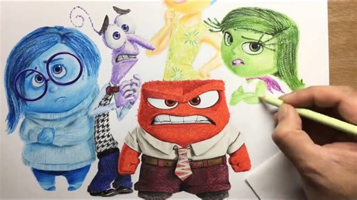 Inside Out Characters – Timelapse Art Journey