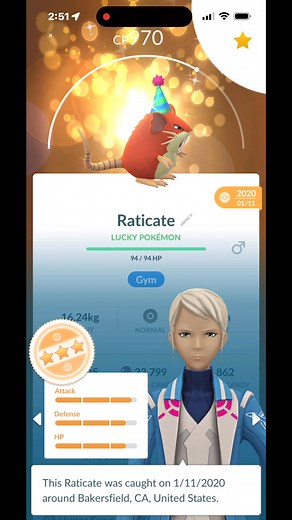 Shiny Event Lucky Raticate #pokemongo | Oscar A Ramirez