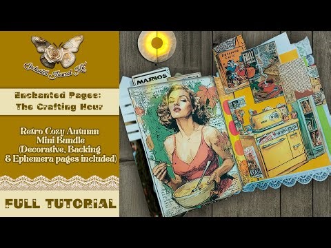 How to make a Retro cozy autumn Journal | Create a BEAUTIFUL Handmade Art Journal in Just 30 Minutes