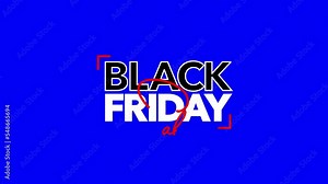 black friday graphic element. Sleek black friday banner design 4k animation. sales shopping social media background. Keyable. Red sales box and handwritten sale text.