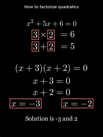 How to factorize quadratics #maths #mathematics #algebra #exam #learn #education