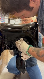 Pulling hot plastic is very satisfying! This custom black Richie brace with camber axis joints is going to be very clean when it’s all finished up! • • • • #richie #afo #anklefootorthosis #camberaxis #joints #custom #customorthotics #orthotics #madeinhouse #caringhands #montana #TreasureStateO&P | Treasure State Orthotics & Prosthetics