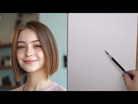 How to draw easy girl face for beginners | Portrait Drawing Tutorial