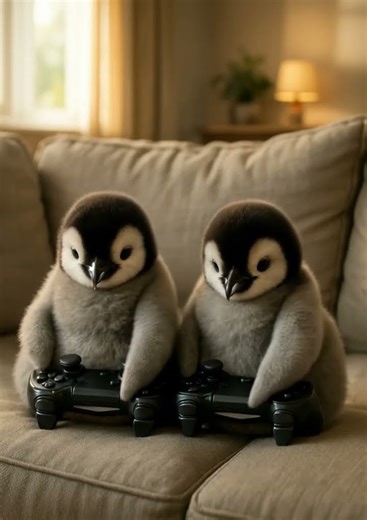 🐧 Cute Penguin Plays PS5 on the Couch 🎮🛋️ | Funny & Adorable Penguin Gaming Shorts