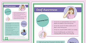 Deaf Awareness Week Display Posters
