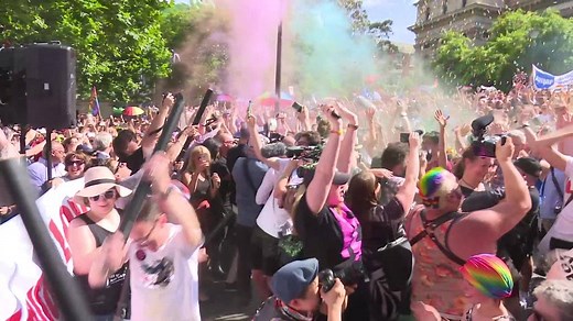 This is the moment Australia found out 61.6% of participants voted YES in the same-sex marriage postal survey 🌈 | Guardian Australia