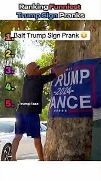 Ranking Funniest Trump Sign Pranks 🤬😂 #trump #prank