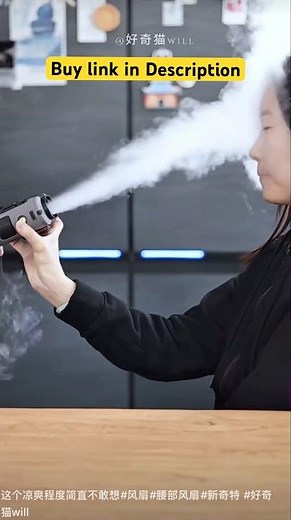 Portable Waist Fan 10000mAh with Power Bank LED Lighting Hanging Neck Fan 5 Speed Strong Airflow