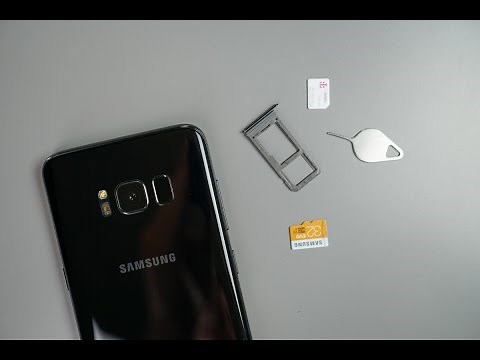 Inserting SIM and SD Card in Galaxy S8 / S8+