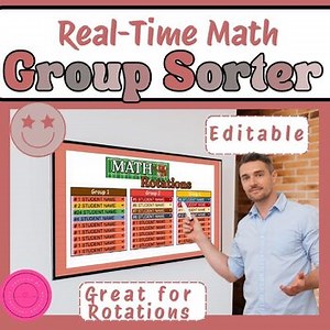 Real-Time Group Sorter for Football Math Rotations or Stations Digital Resources