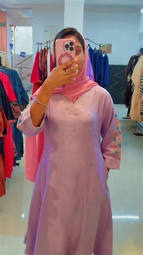Breathable Lavender Long Kurta Set with Plazzo Pants