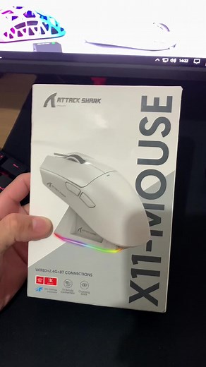 Mouse attack shark x11, como ligar e configurar ! #mouse #mousegamer #attackshark #setup #clean #setupclean #mousesemfio #logitech #aliexpress #techtok