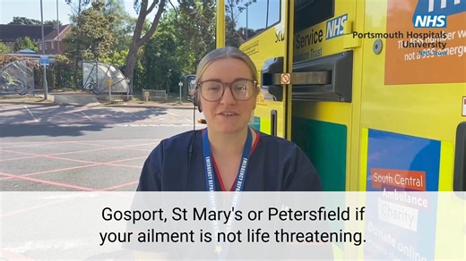Our hospital is really busy and we are seeing really high demand on our emergency services. Please help keep our Emergency Department free for those who need it. Listen to our Matron Steph about choosing the right health service if you need help this Easter weekend. - Urgent Treatment Centres are open this bank holiday weekend and they can help you with things like broken bones, sprains and minor injuries. Your nearest centres are: 💙 St Mary's Health Campus, PO3 6DW: 8am to 8pm 💙 Gosport War M