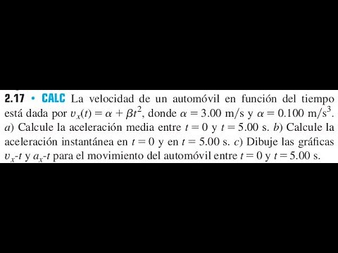 Calcular la Aceleración Media e Instantánea con las Gráficas de Velocidad y Aceleración.