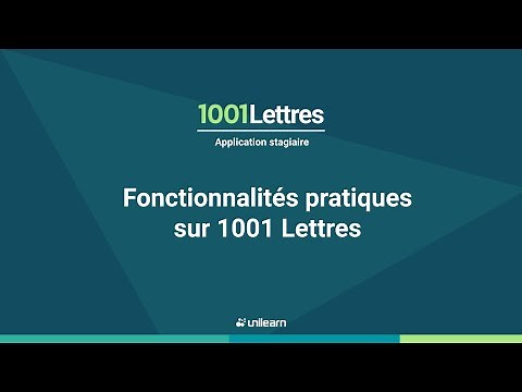 #2 | Fonctionnalités pratiques sur 1001 Lettres