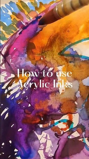 Tips on using Acrylic Inks in your paintings. #art #painting #acrylicpainting #artisticfreedom