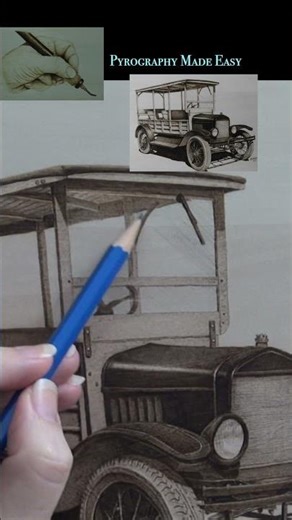 Wood Burning - Windshield Pencil Test #pyrographytechniques
