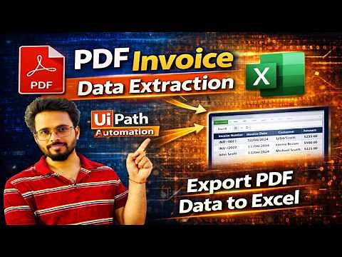 Extract Pdf Specific Data To Excel In UiPath | UiPath Pdf Invoice Data Extraction | UiPathRPA