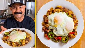 BRISKET HASH FOR BREAKFAST - This Leftover Barbecue Brisket Recipe Will Make Your Mornings Magical Brisket for breakfast? Say lesssssss. At my house, sometimes we cook barbecue, sometimes we have a carne asada, sometimes we are cooking Tex-Mex or Mexican...and sometimes we are cooking breakfast! Today we are gonna make some BRSIKET HASH! All you need for this recipe is: 3/4 lb of Chopped Leftover Brisket 1/2 Green Bellpepper 1/2 Red Bellpepper 1/2 a White Onion 1 Chopped Jalapeño and a couple of