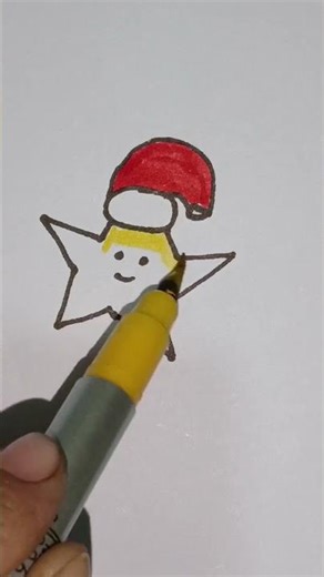 ⭐🎄 Cute Christmas Star Doodle | Simple & Festive Art 🎨Description: #art