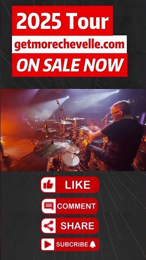 get therapy with Chevelle in 2025 . tickets on sale now @ getmorechevelle.com #rock #drums #tour