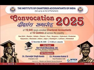 Live webcast ICAI Convocation 2025