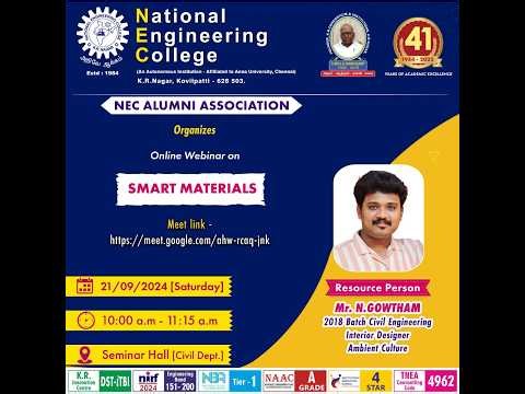 Smart Materials -Mr. N. Gowtham (2018 - CIVIL)