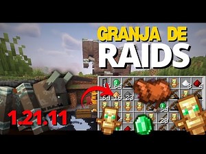 Cómo hacer una GRANJA de RAID FÁCIL en Minecraft 1.21.9 💀💎 | Tótems infinitos y esmeraldas!