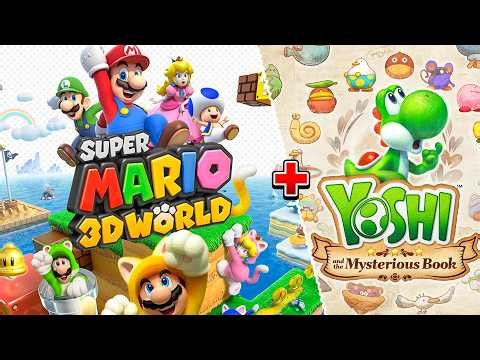 Super Mario 3D World + Yoshi and the Mysterious Book - Full Game Walkthrough (HD)