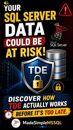 TDE in SQL Server | #sql #education #coding | Made Simple MSSQL