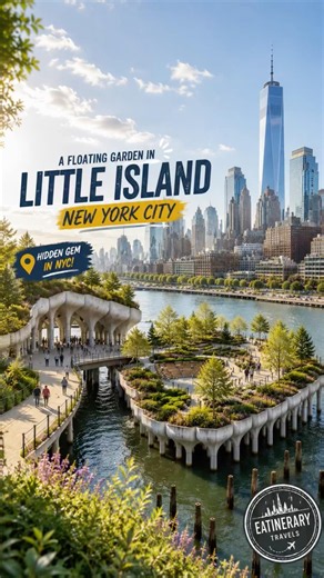 🌿 Little Island in NYC! | A Floating Garden Hidden in New York City 🇺🇸