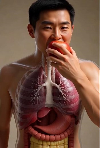 How Your Body Digests an Apple | 3D Digestive System Animation #3d #shorts #animation